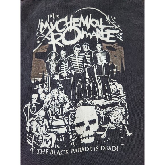 Next Women/Mens Small Navy Jean Jacket My Chemical Romance Black Parade Sherpa - Picture 8 of 11